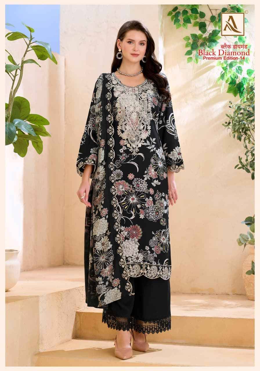 BLACK DIAMOND-14 1123 Series By Alok Pakistani Stylish Beautiful Colourful Printed & Embroidered Party Wear & Occasional Wear Pure cotton Dresses At Wholesale Price